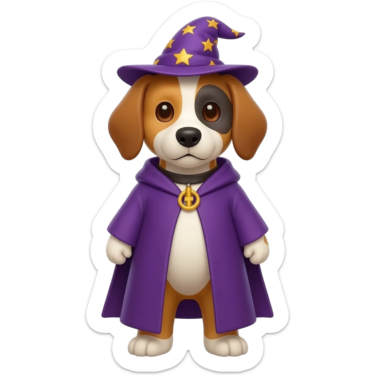 Dog wizard sticker