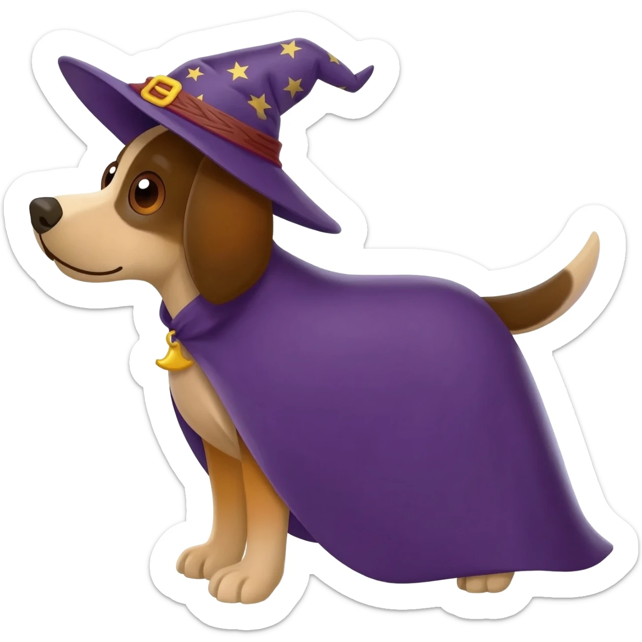 Dog wizard sticker