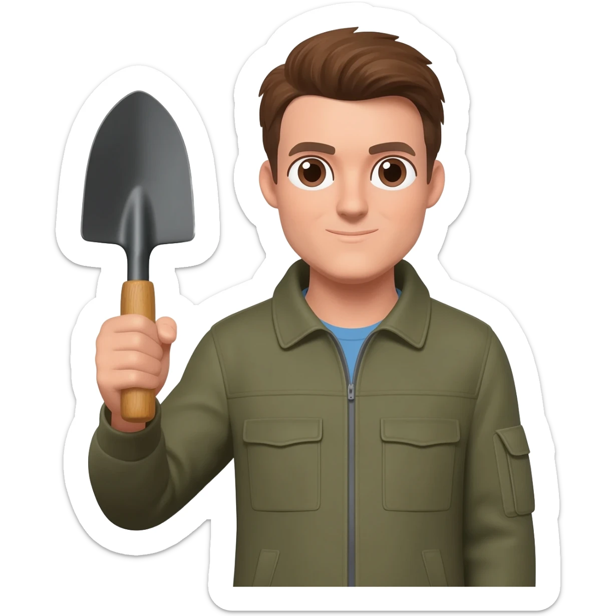 archaelogist with tool sticker