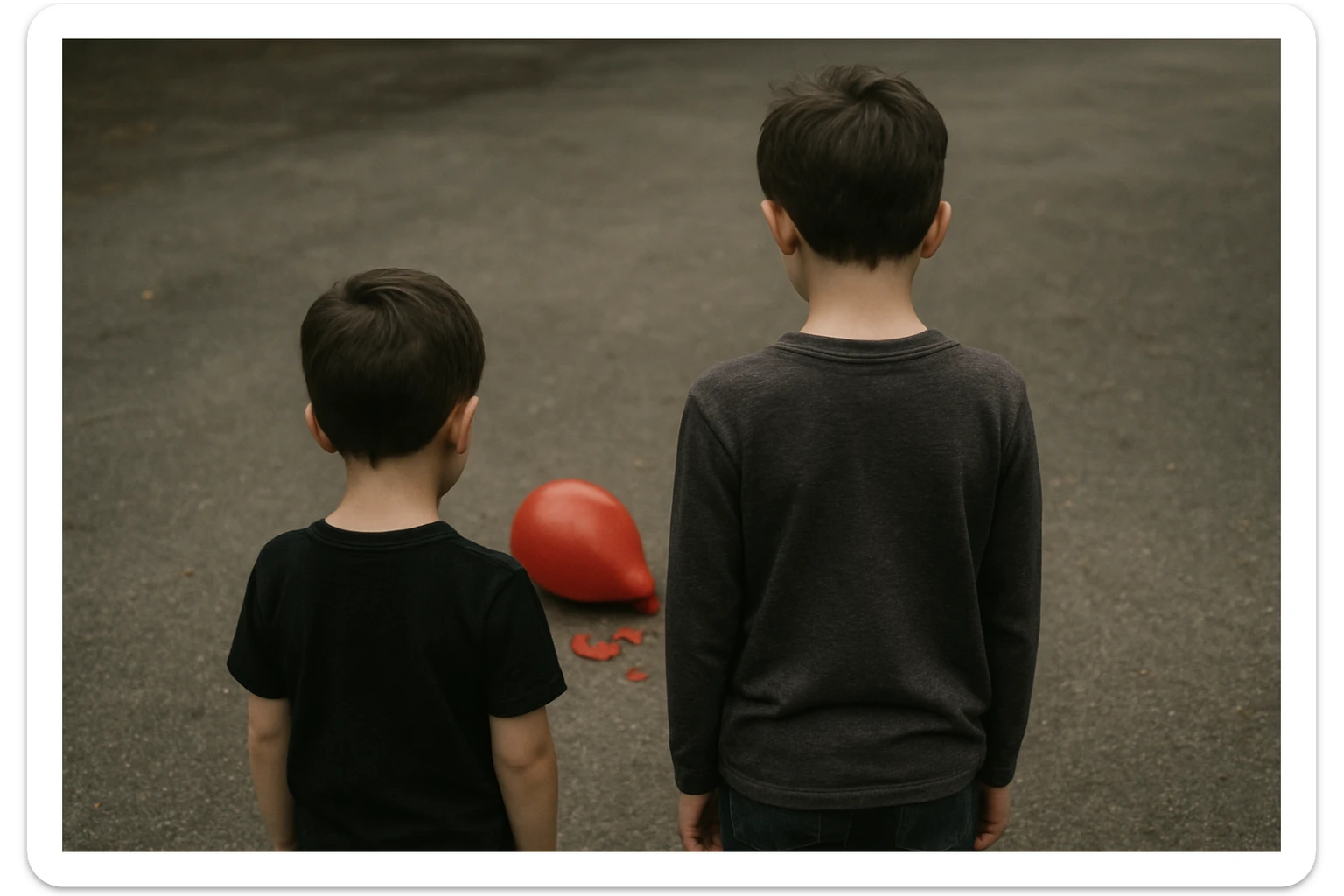 aravani bir baloni singanini tasvirla uning oldida aka uka homush turishibdi yuzlari ko'rinmasa ham bo'ladi sticker