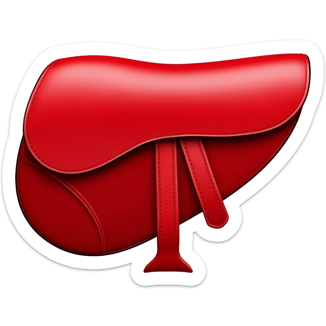 red dior saddle bag sticker