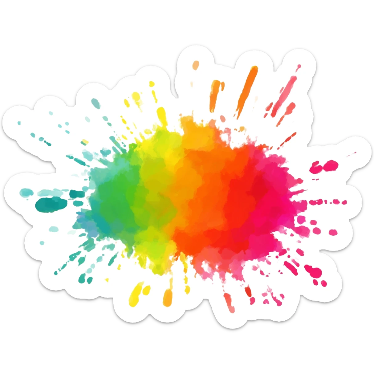 Holi colour sticker