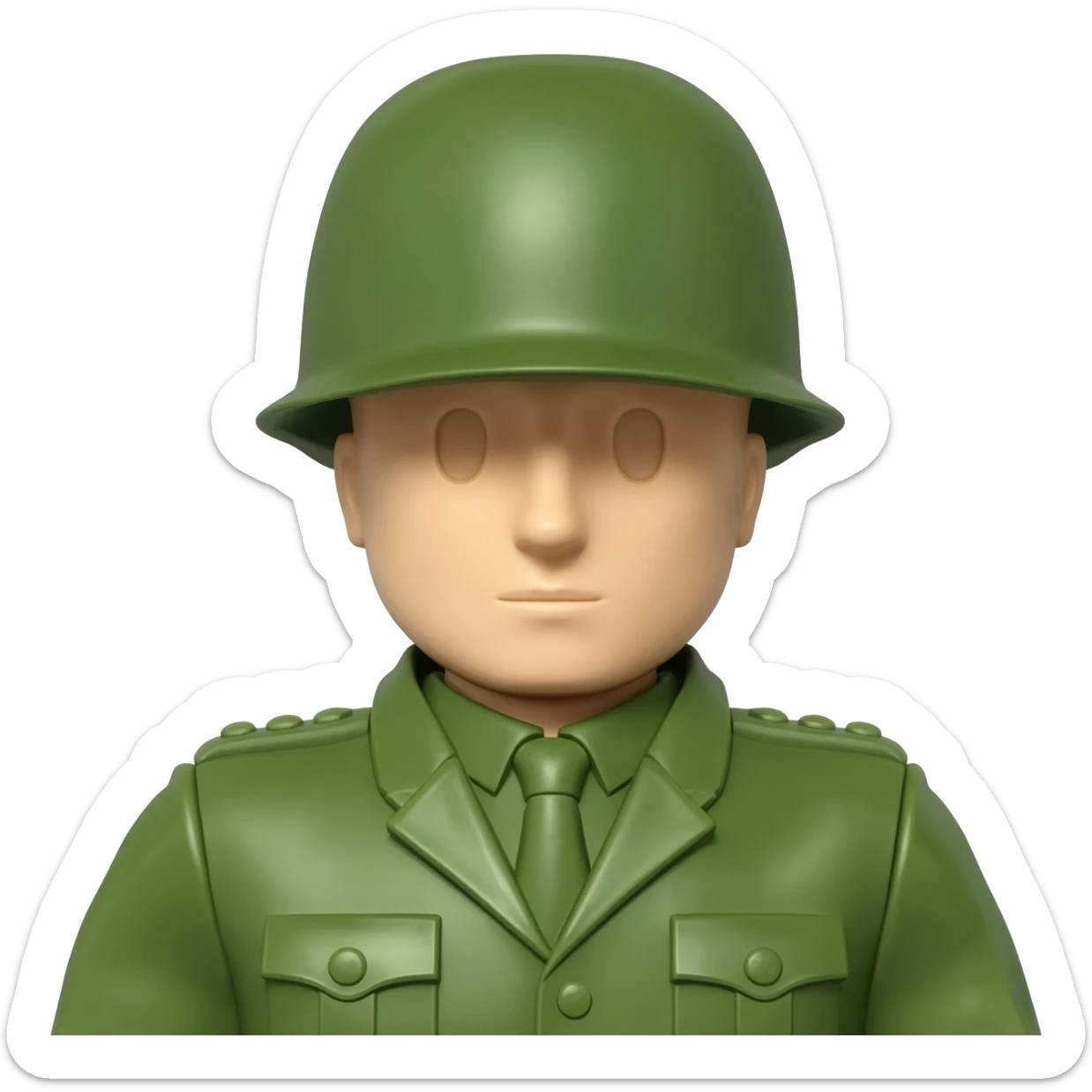 green plastic toy soldier sticker