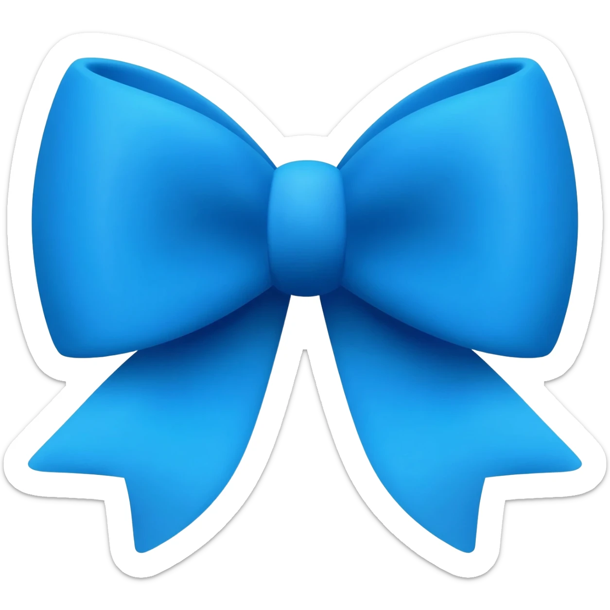 Bow to be this shape 🎀 but to be blue in color sticker