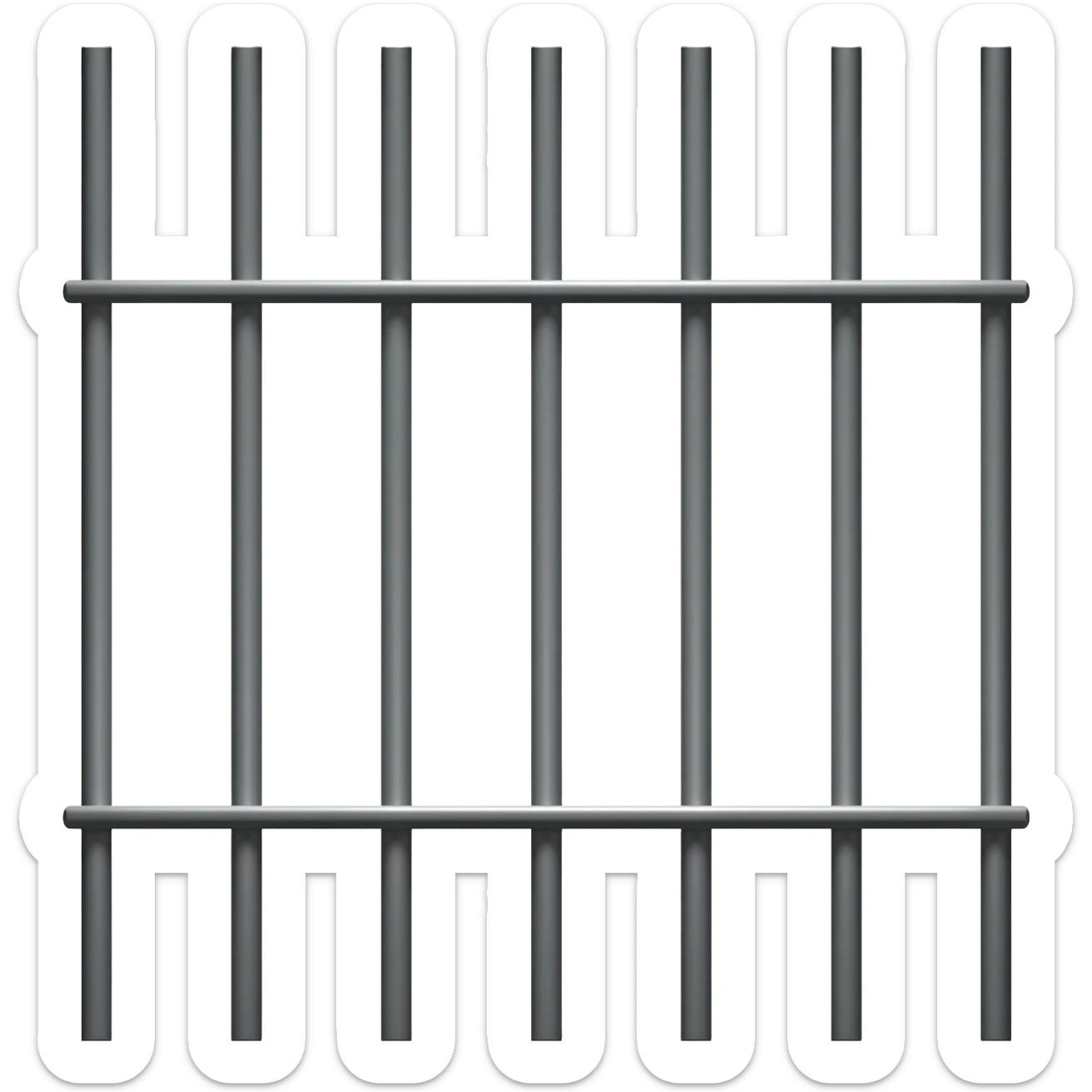 prison bars sticker