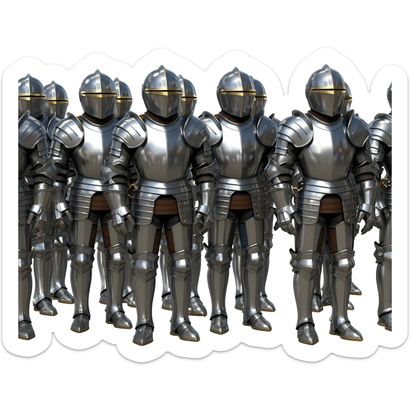 warriors in armor sticker