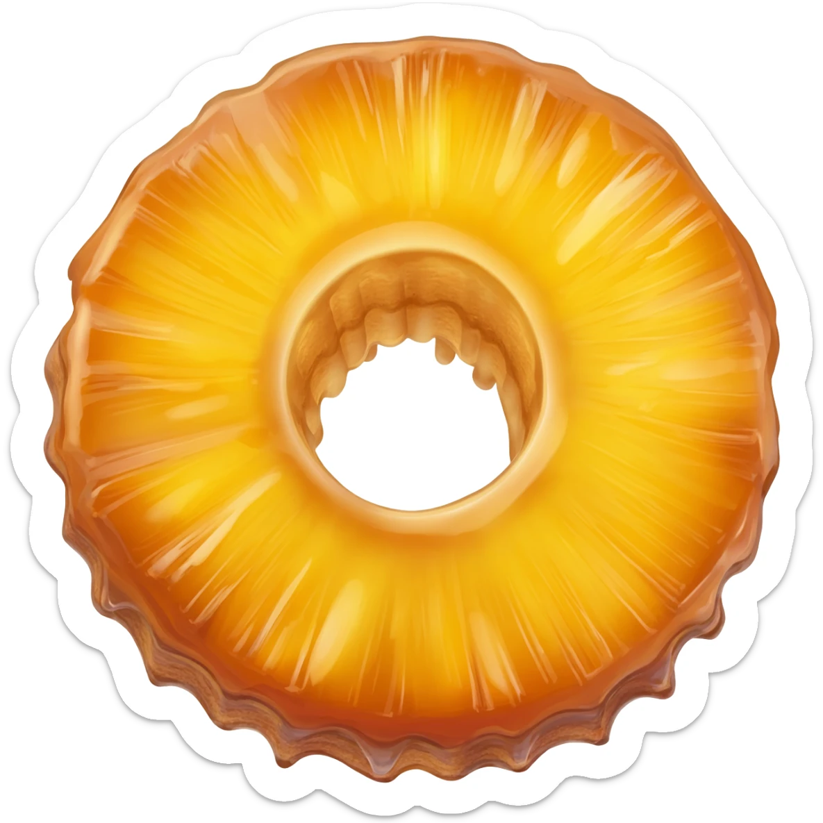 Pineapple upside-down cake sticker