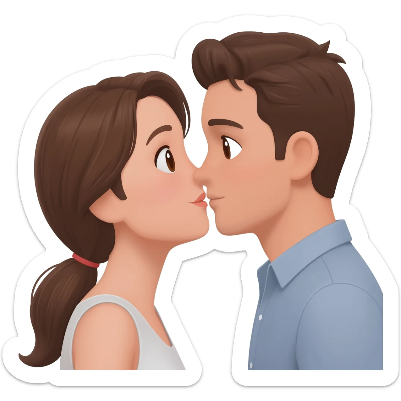 Couple kiss sticker