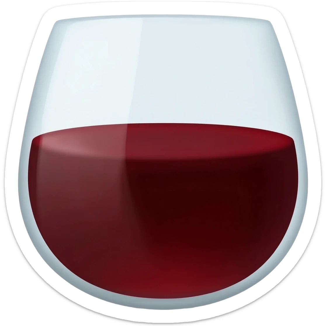 red wine alcohol in the cup of in the glass sticker