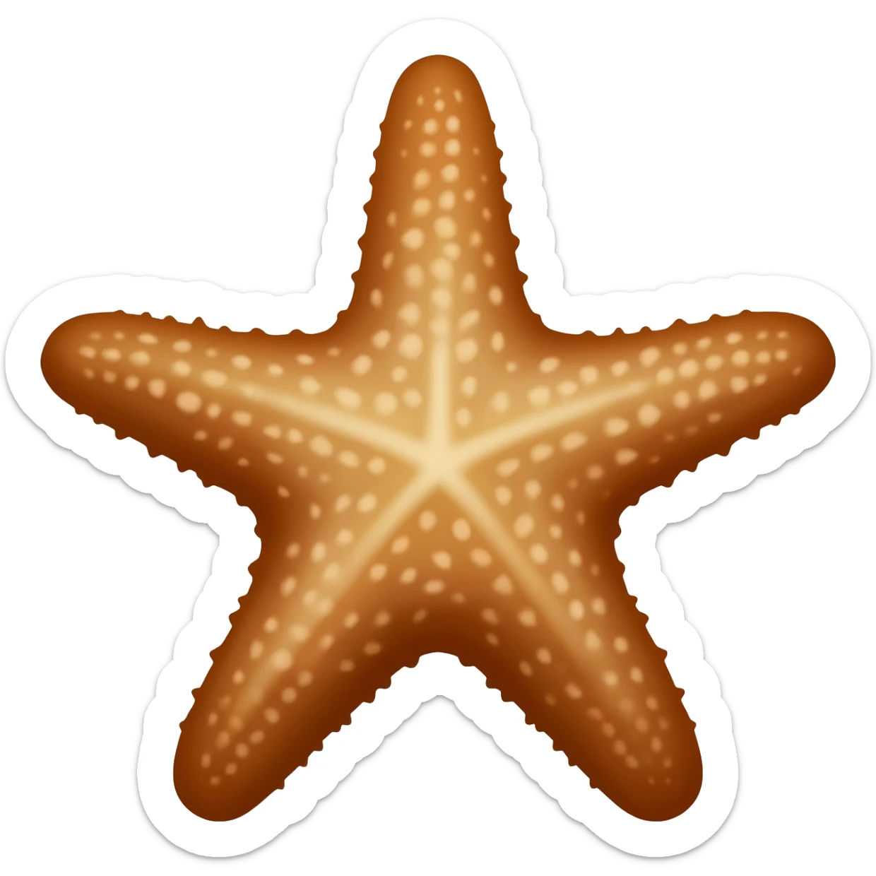 Brown starfish sticker