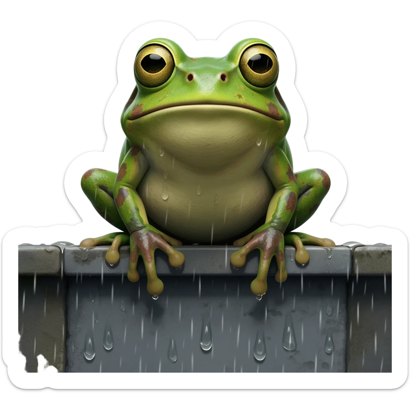 Ugly gutter frog sticker