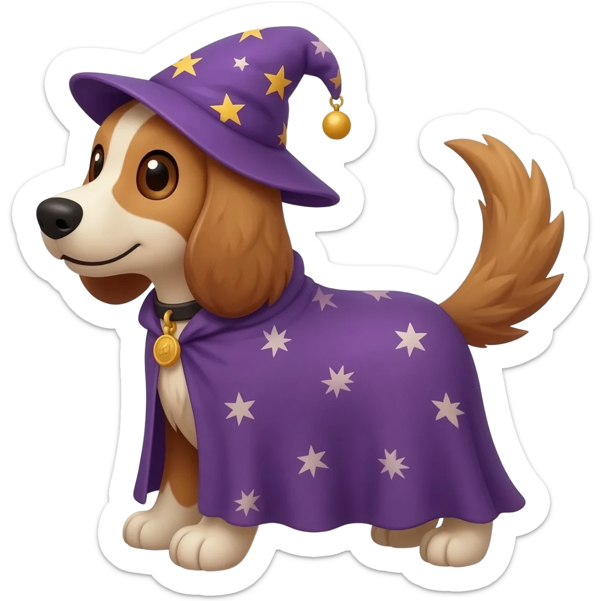 Dog wizard sticker