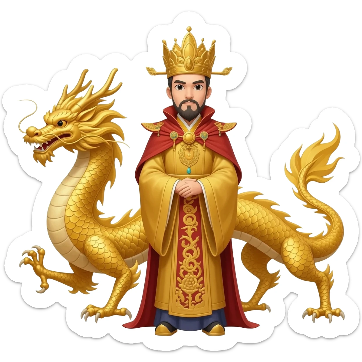 31. golden dragon emperor sticker