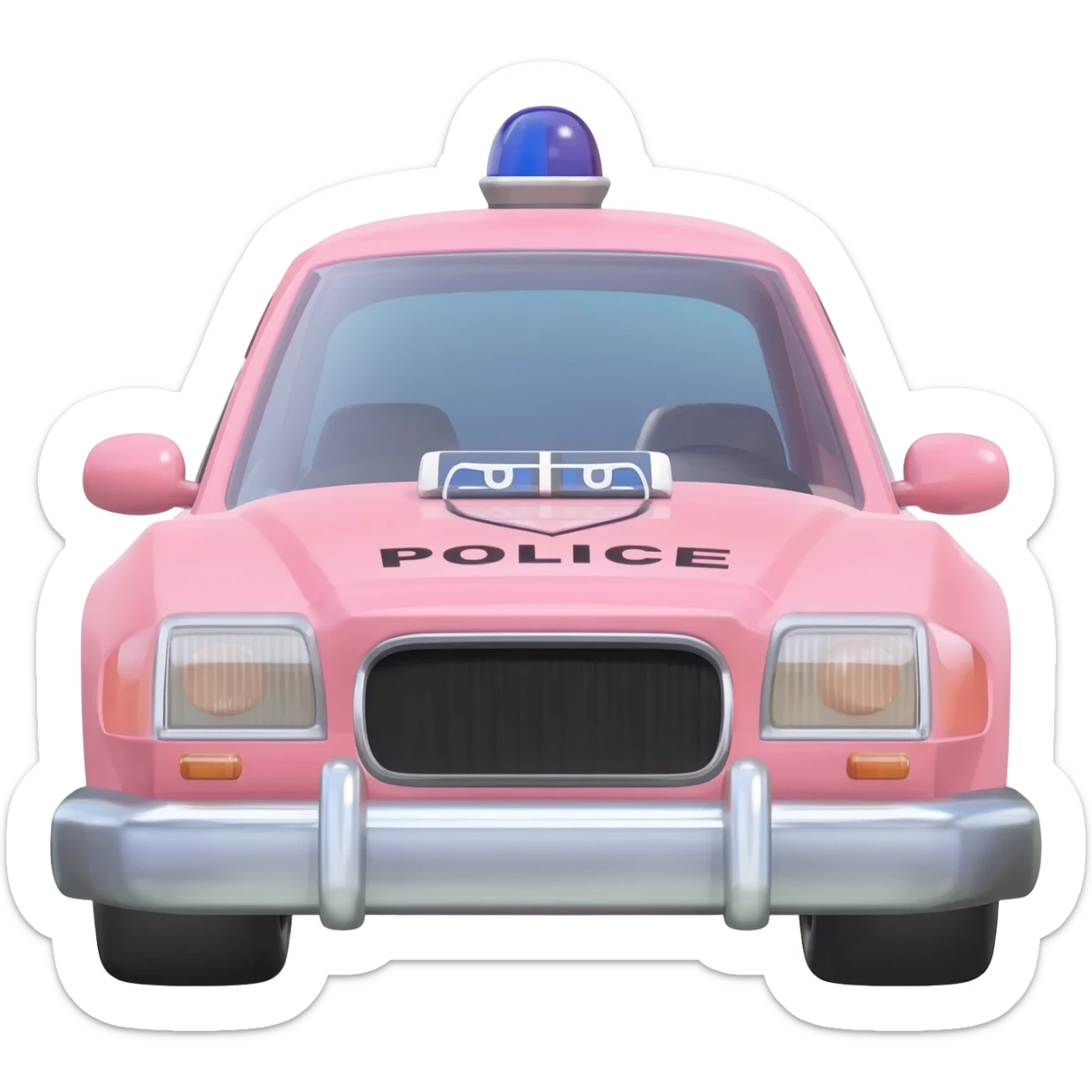 Pink Police car sticker