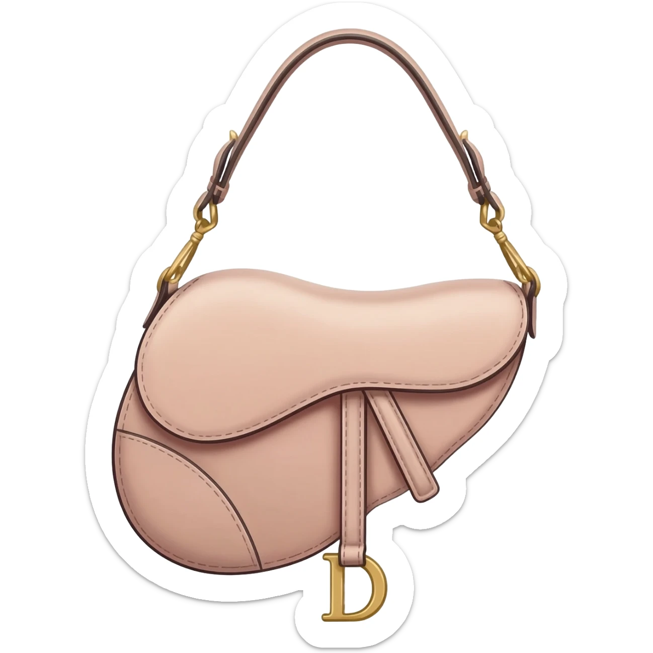 flesh color dior saddle bag sticker
