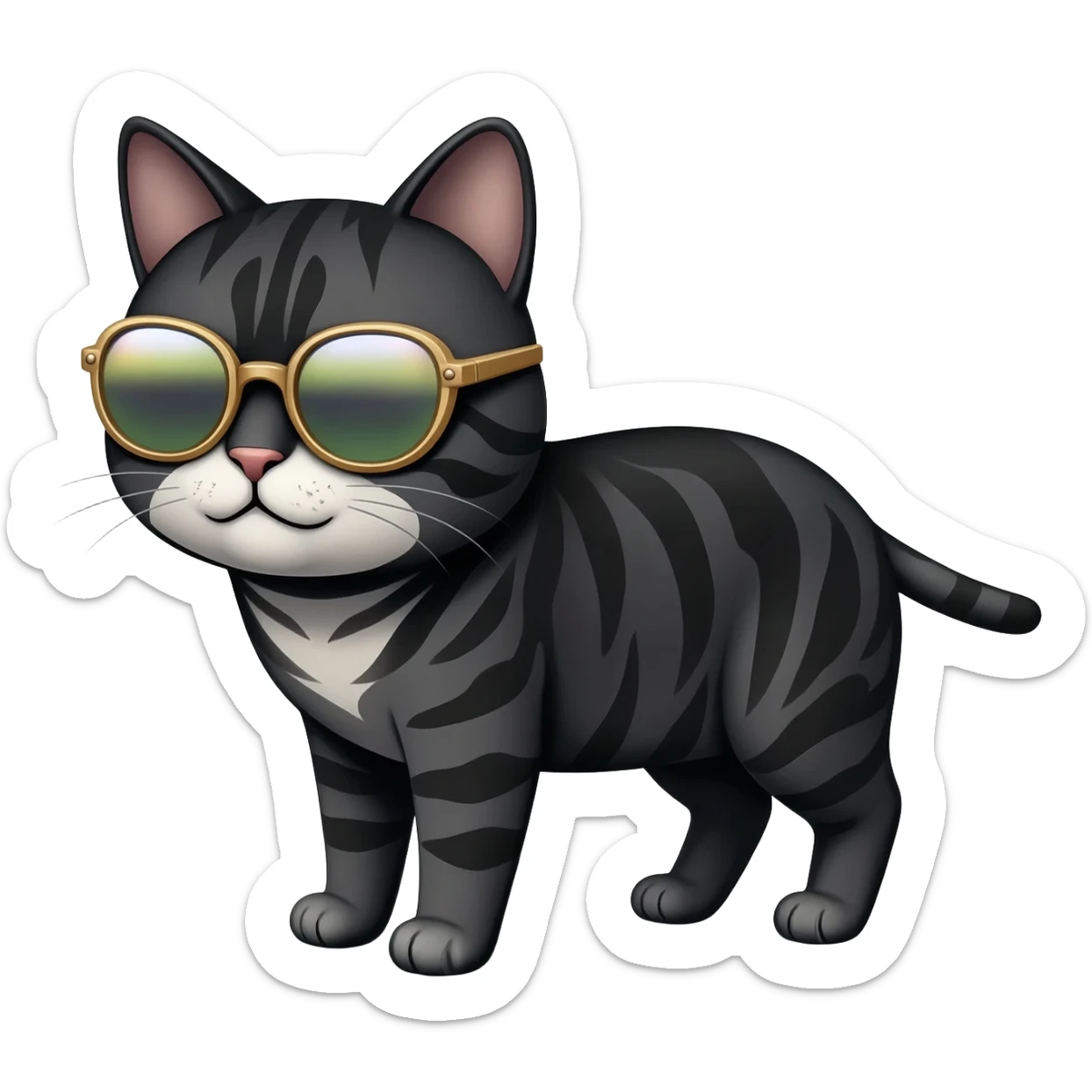 Cat wearing sunglasses sticker