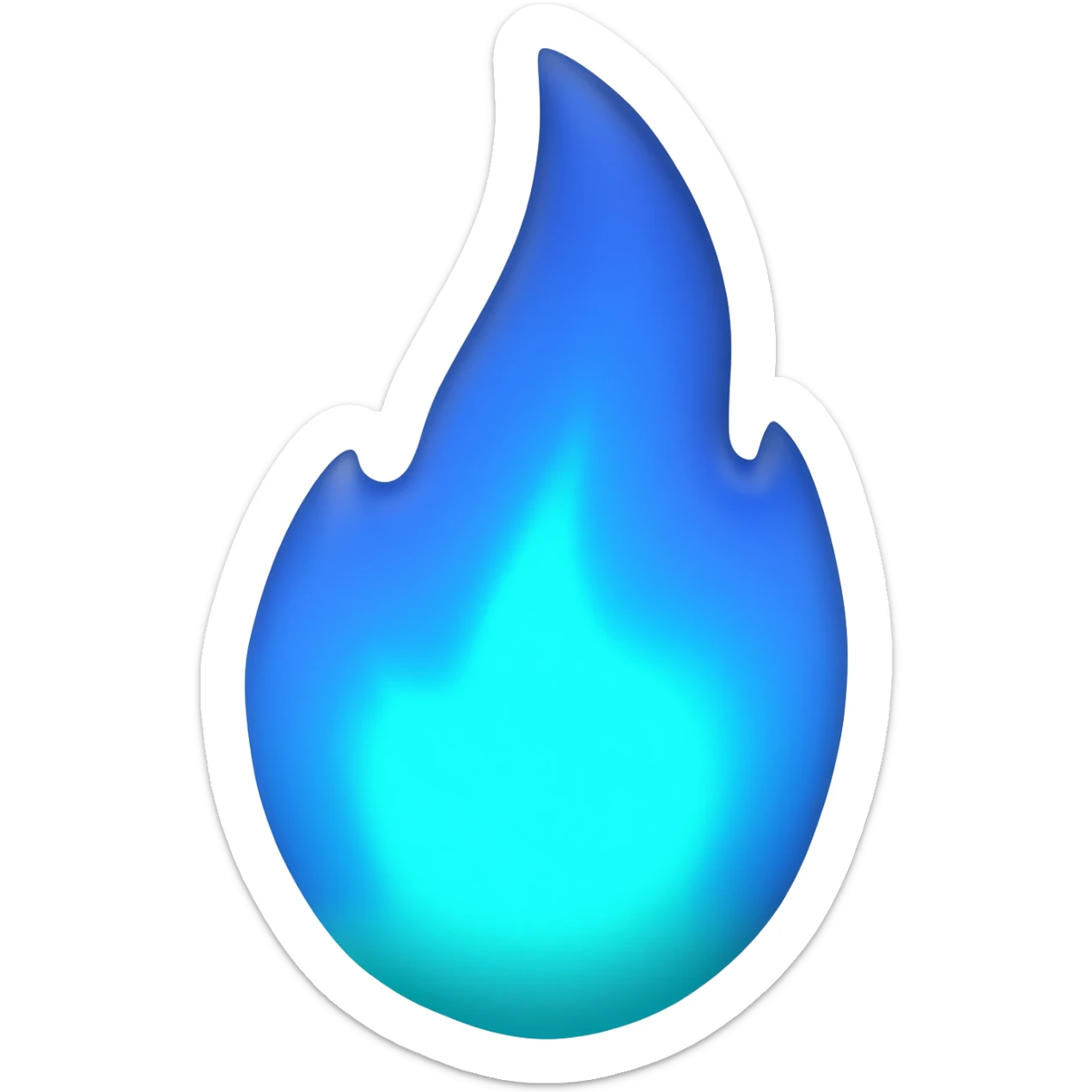 blue fire sticker
