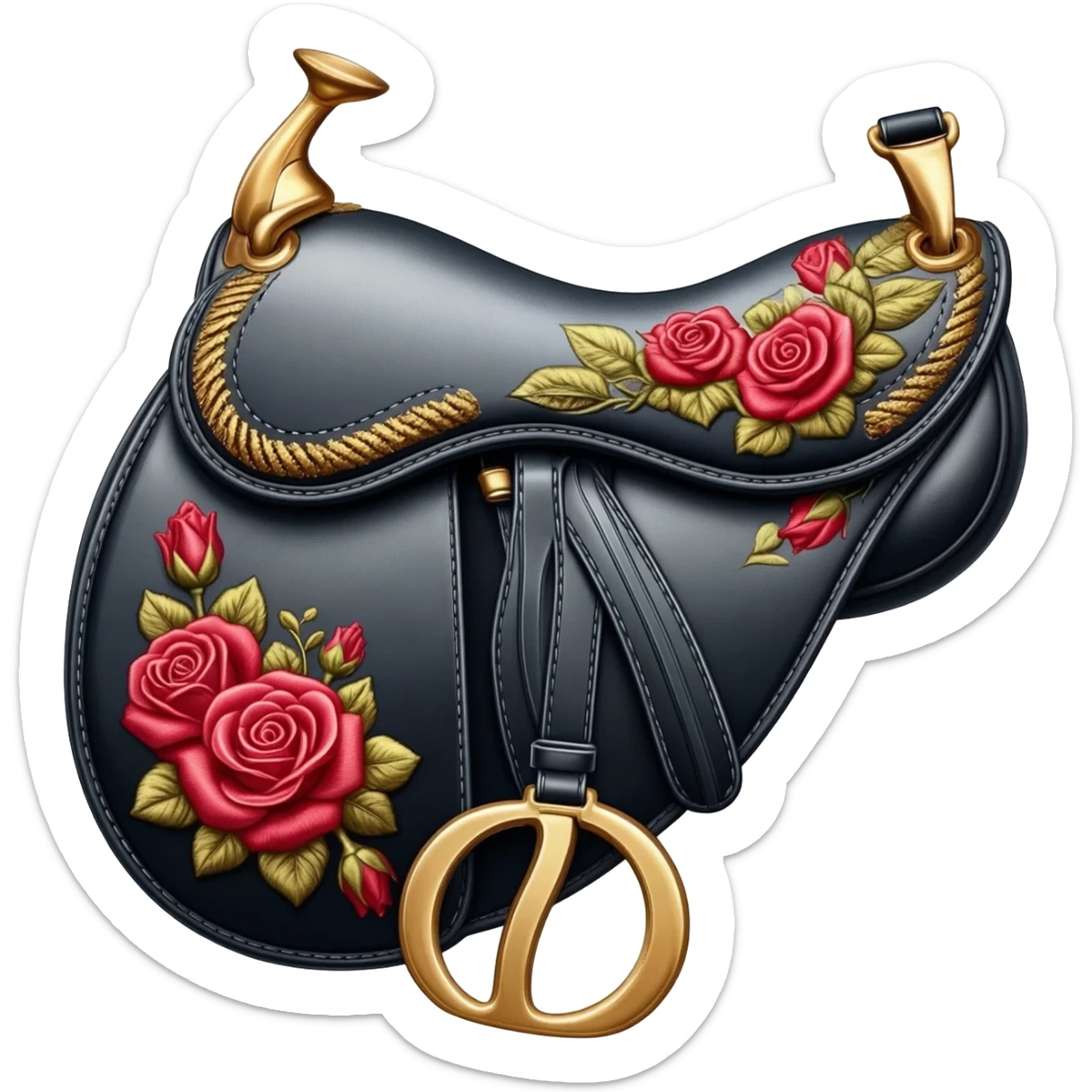 floral dior saddle bag sticker