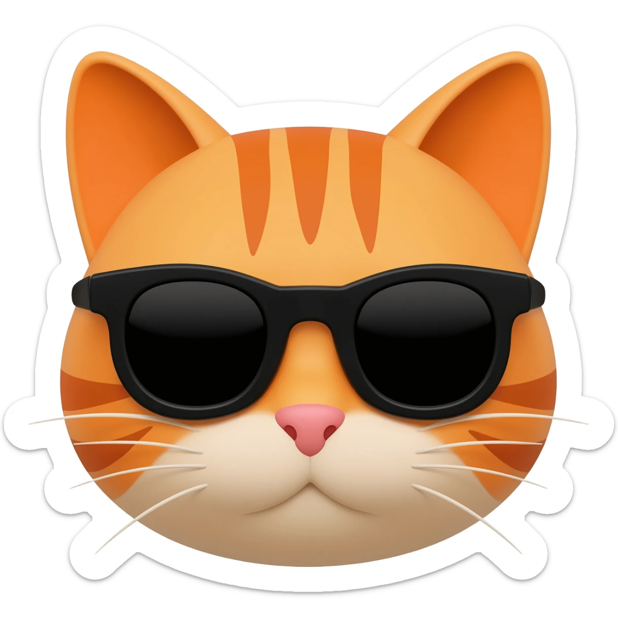 Cat wearing sunglasses sticker