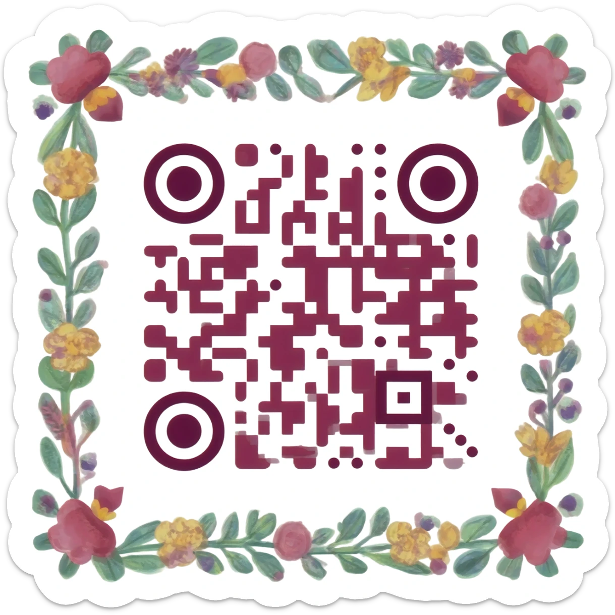 wedding qr code sticker