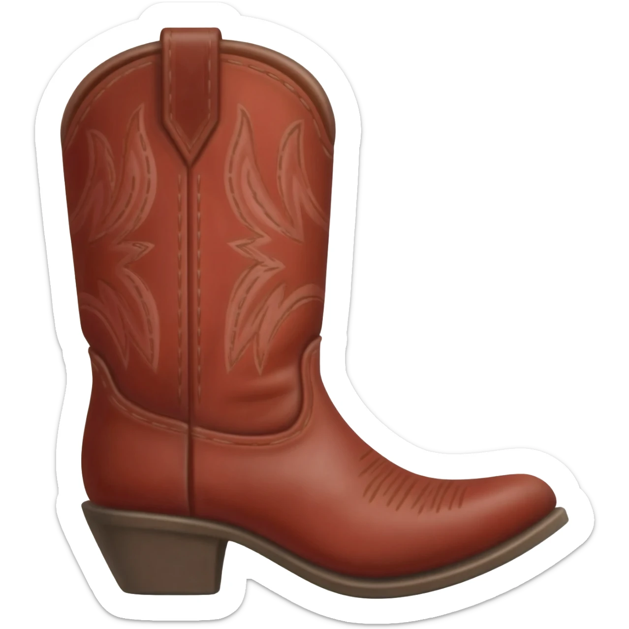 Red Cowboy boot sticker