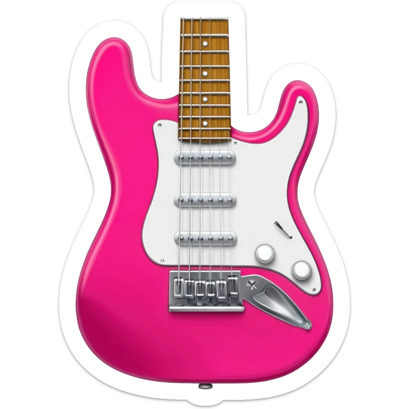 Pink electric guitar sticker