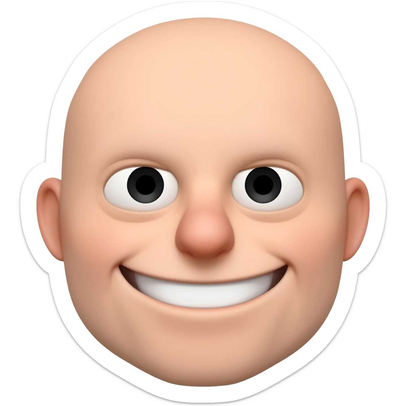 Stupid kinda unsettling smile sticker