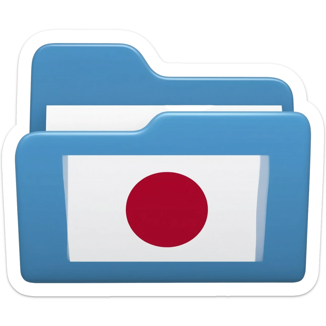 blue japan file folder sticker