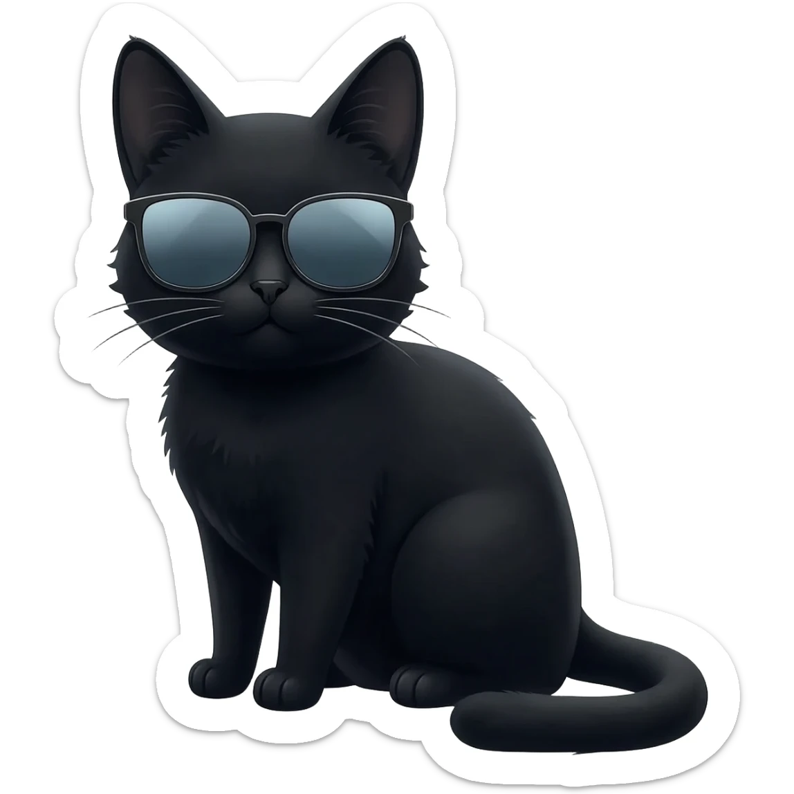Cat wearing sunglasses sticker
