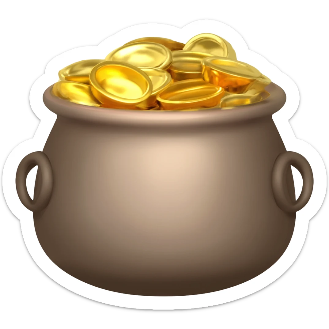 llama funny pot of gold sticker