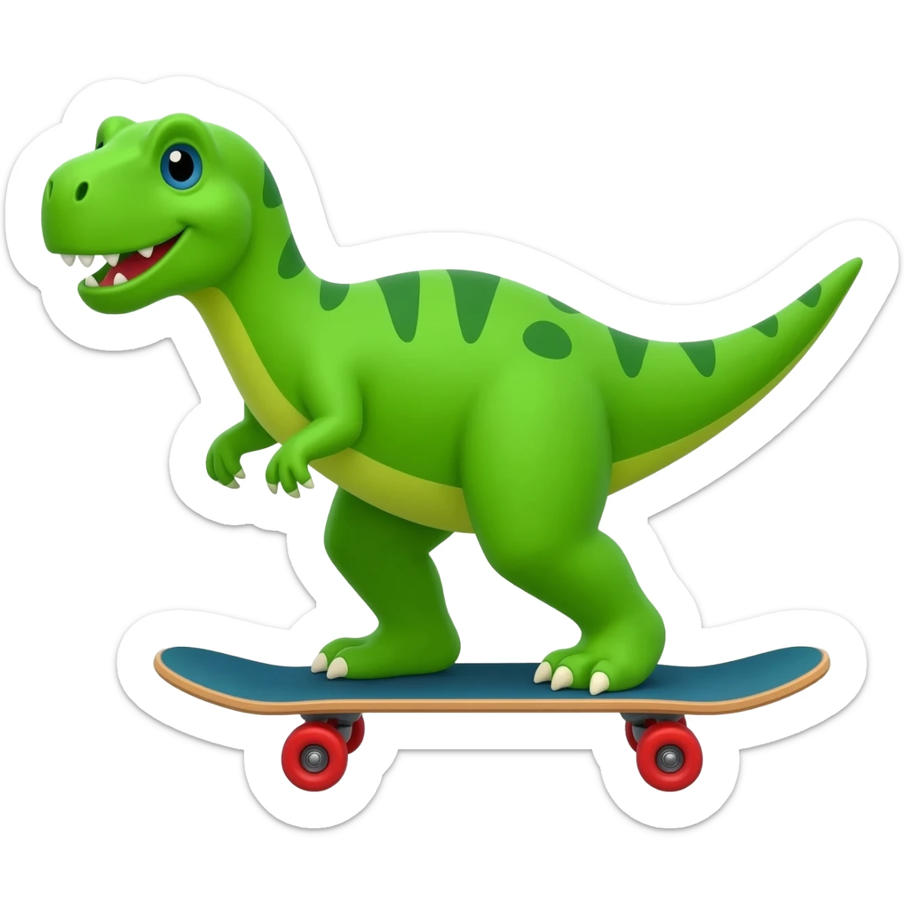 Dinosaur on a skateboard sticker