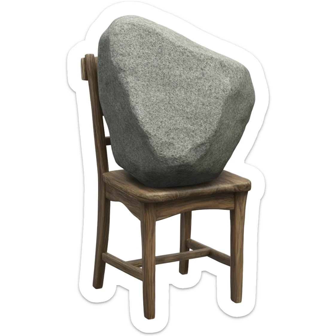 big rock on a chair sticker