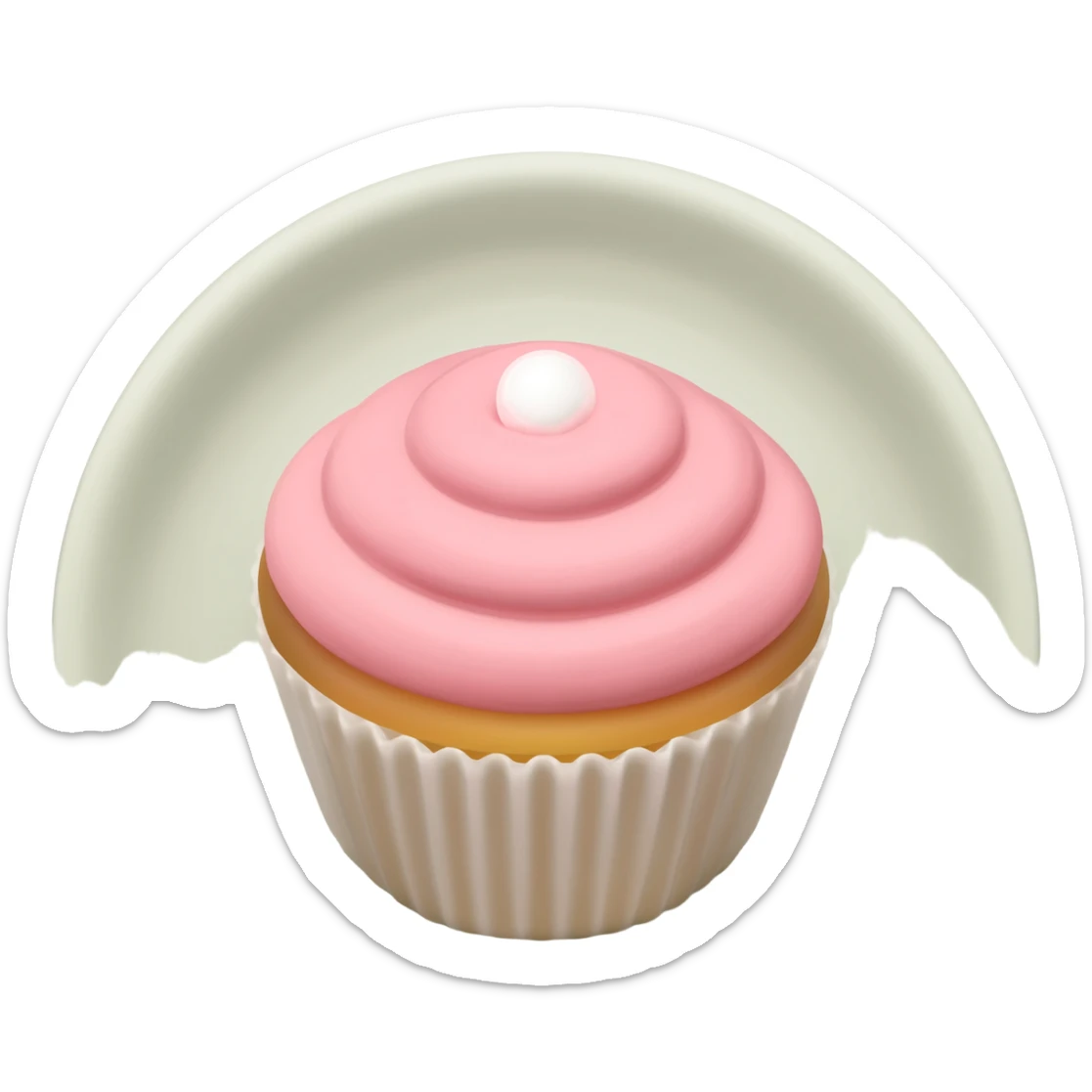 Cupcake with pink icing sticker