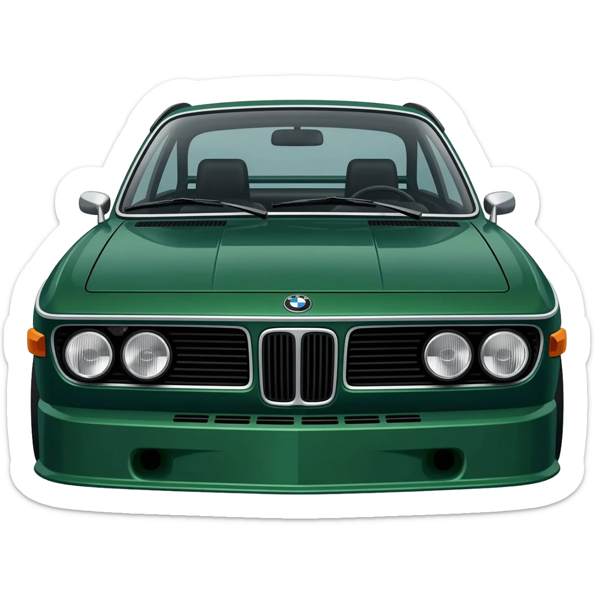Bmw csl green front sticker