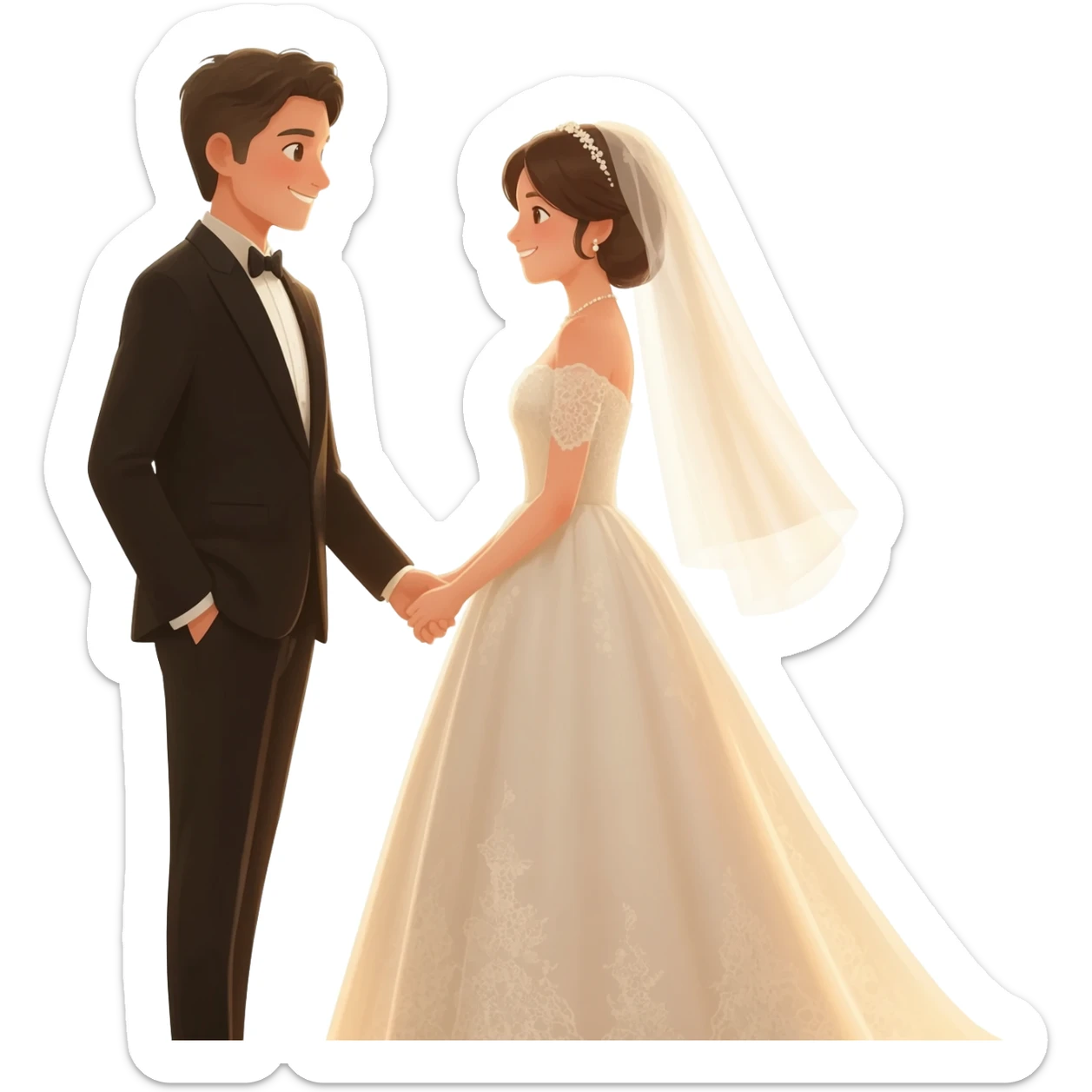 Wedding couple sticker