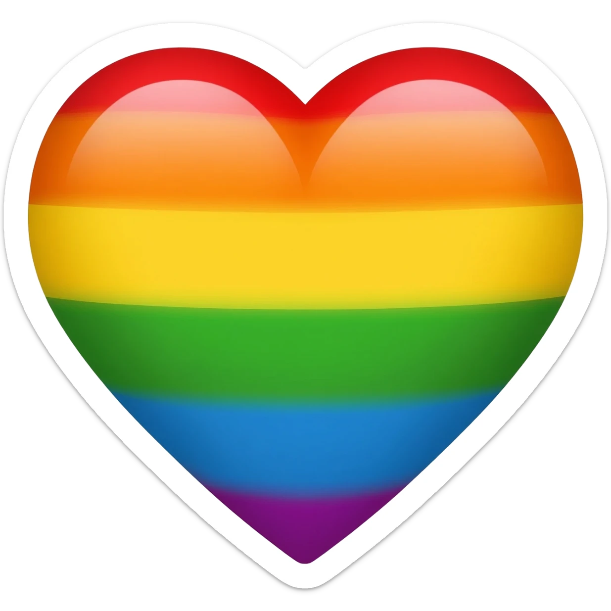 rainbow heart sticker