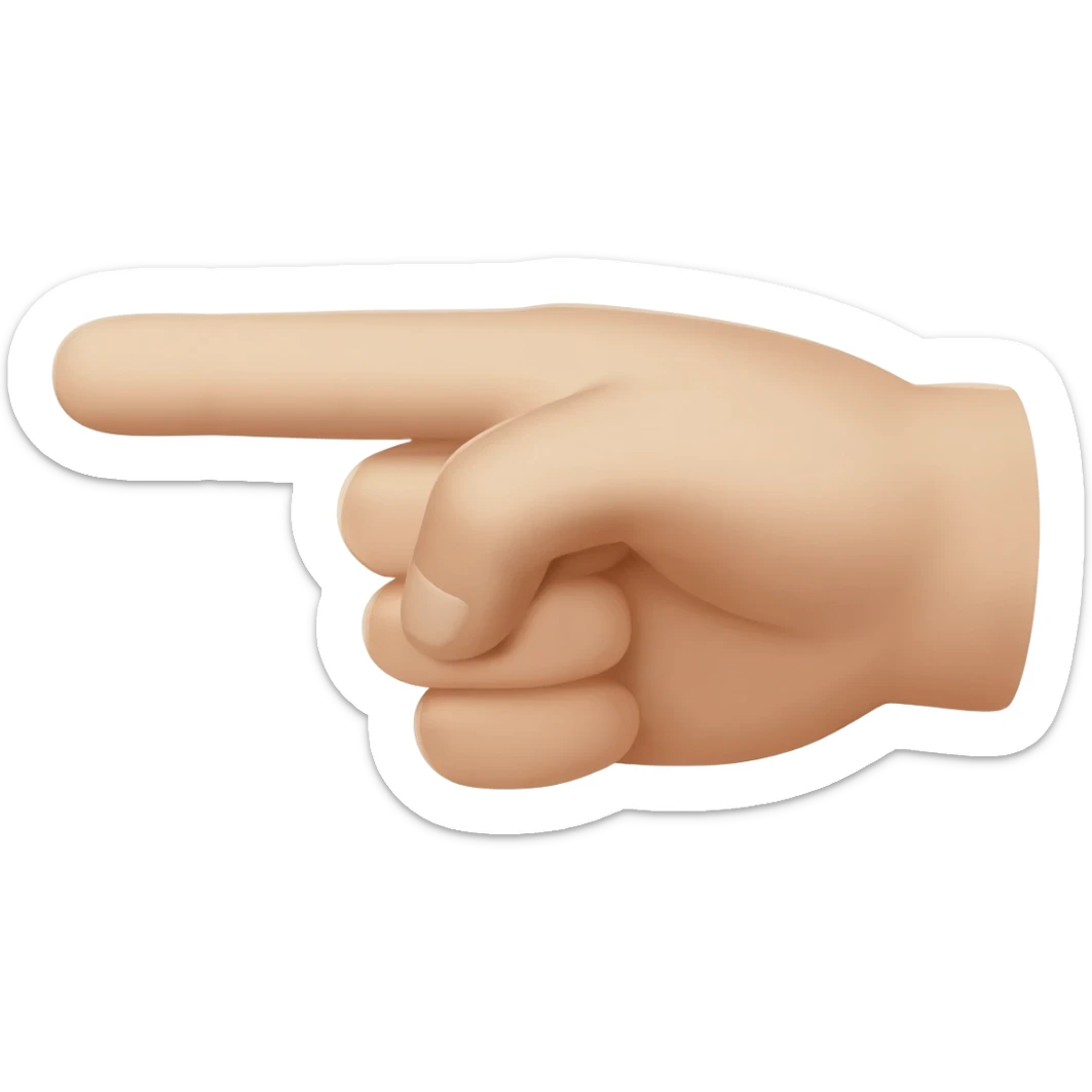 finger pointer hand sticker