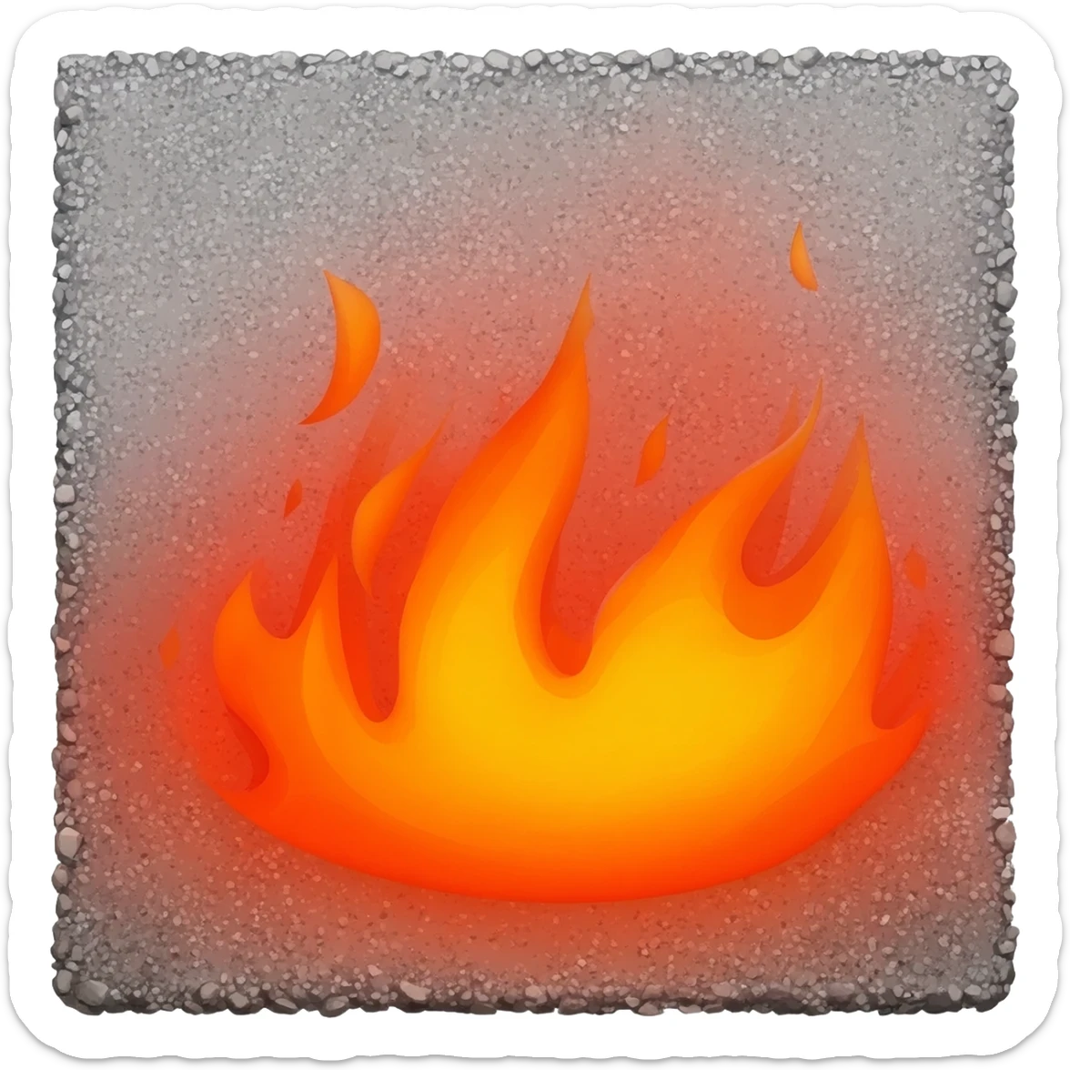 very hot asphalt sticker