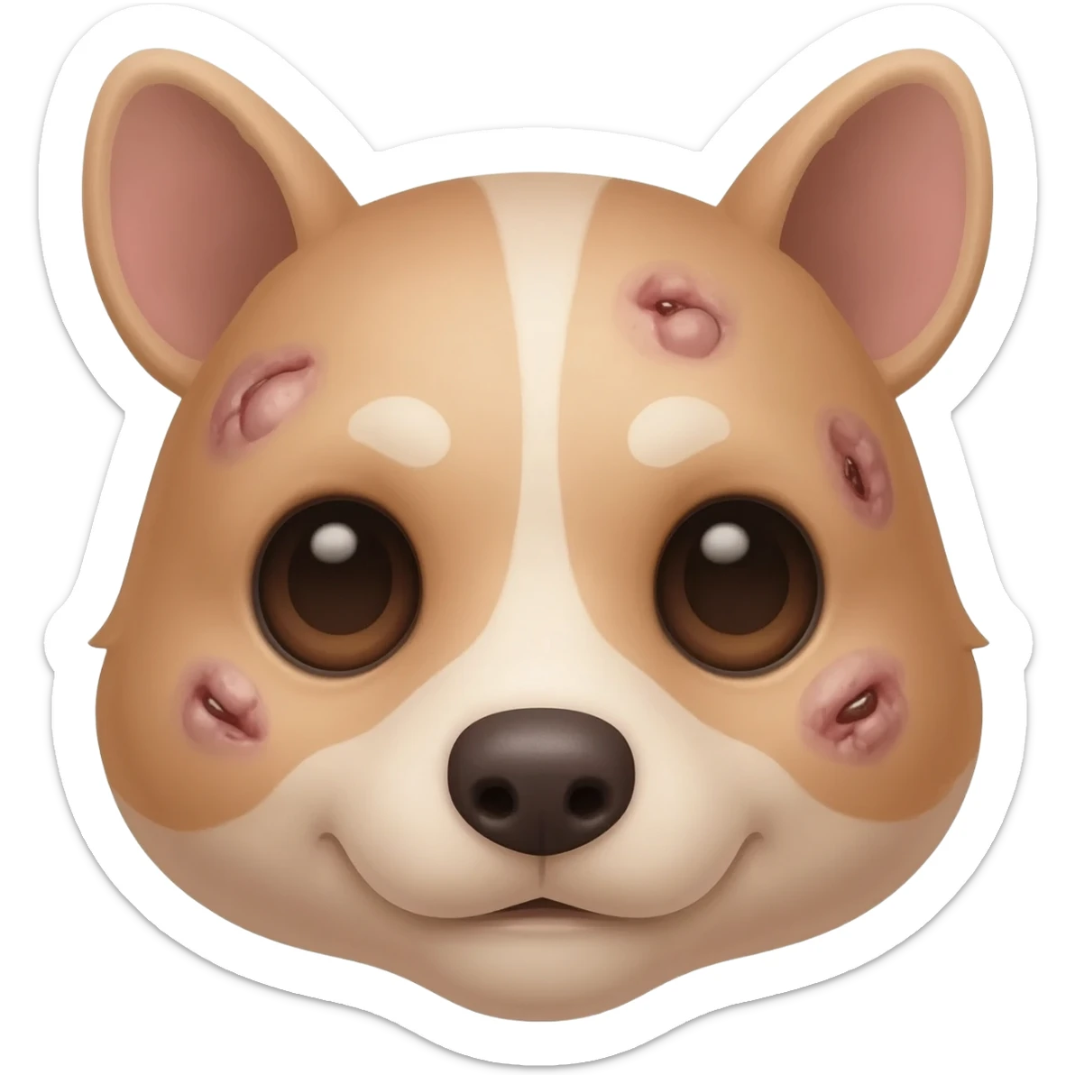 animal cancer face sticker