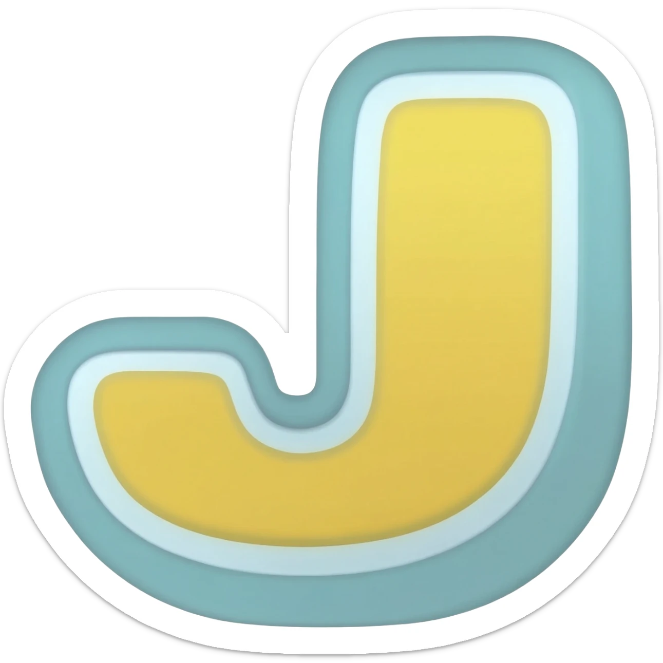 Letter J sticker