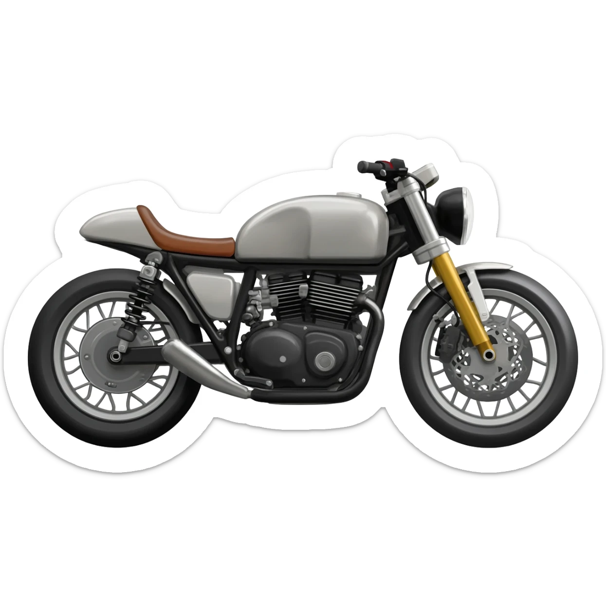 Cafe racer bike emoji sticker