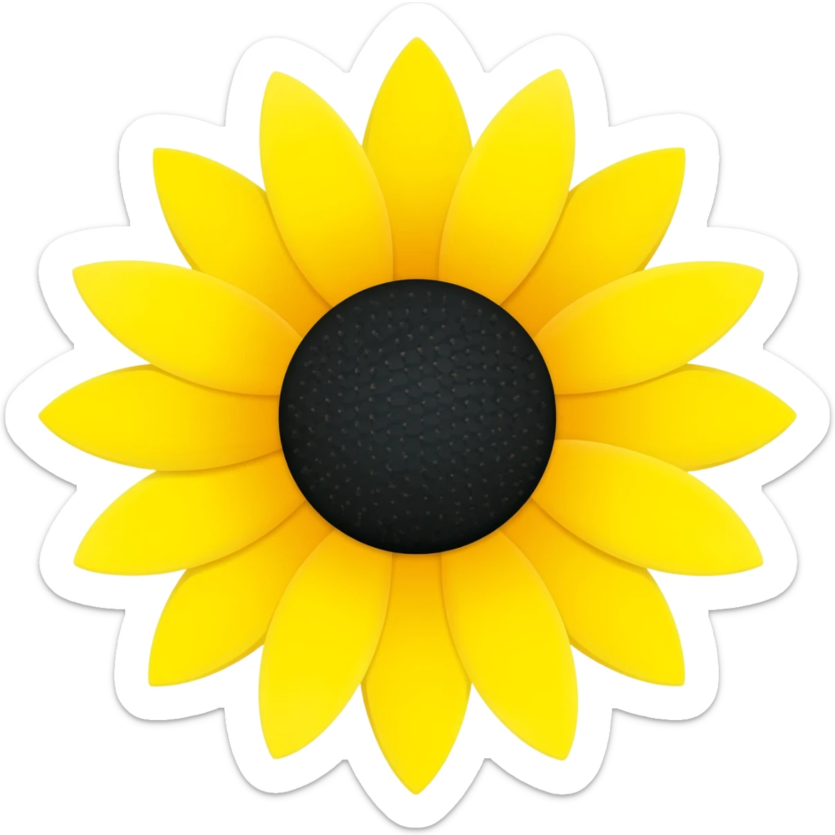 Girasol con el centro negro sticker
