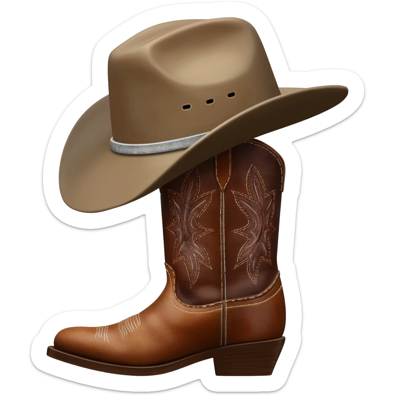 cowboy boots and hat sticker