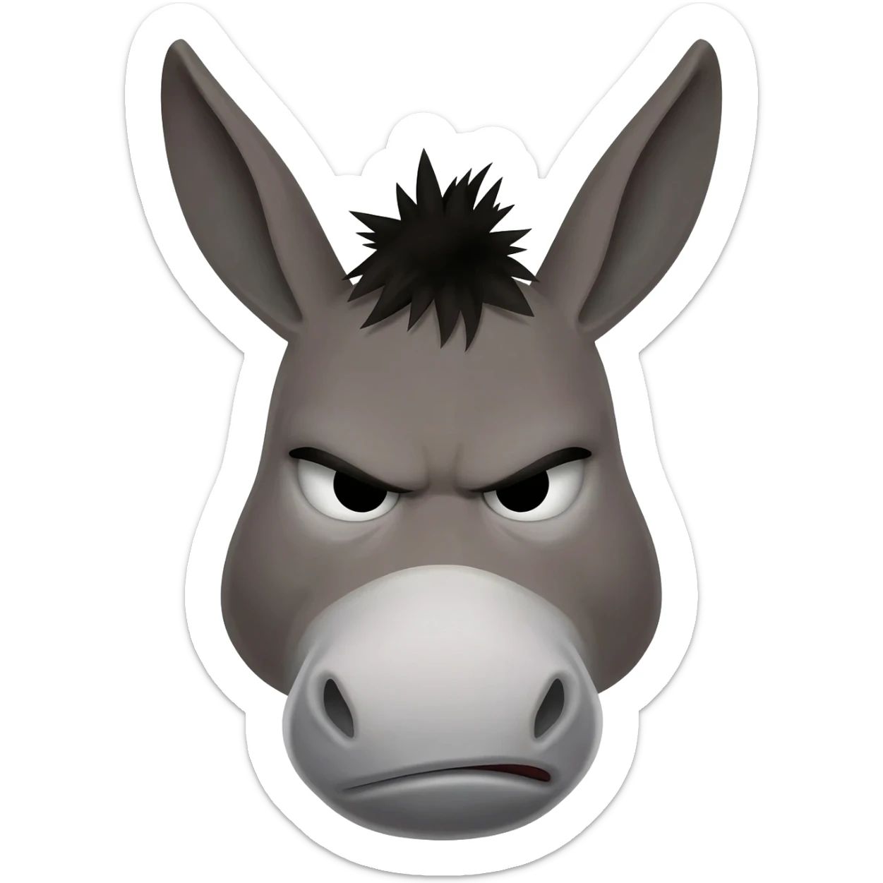 angry donkey emoji sticker