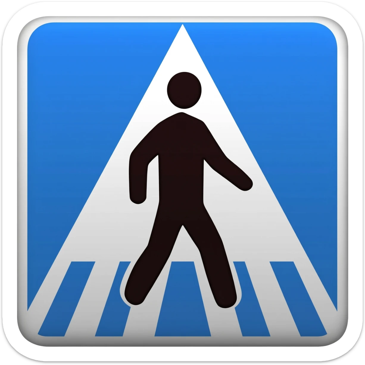 an emoji a pedestrian crossing sticker