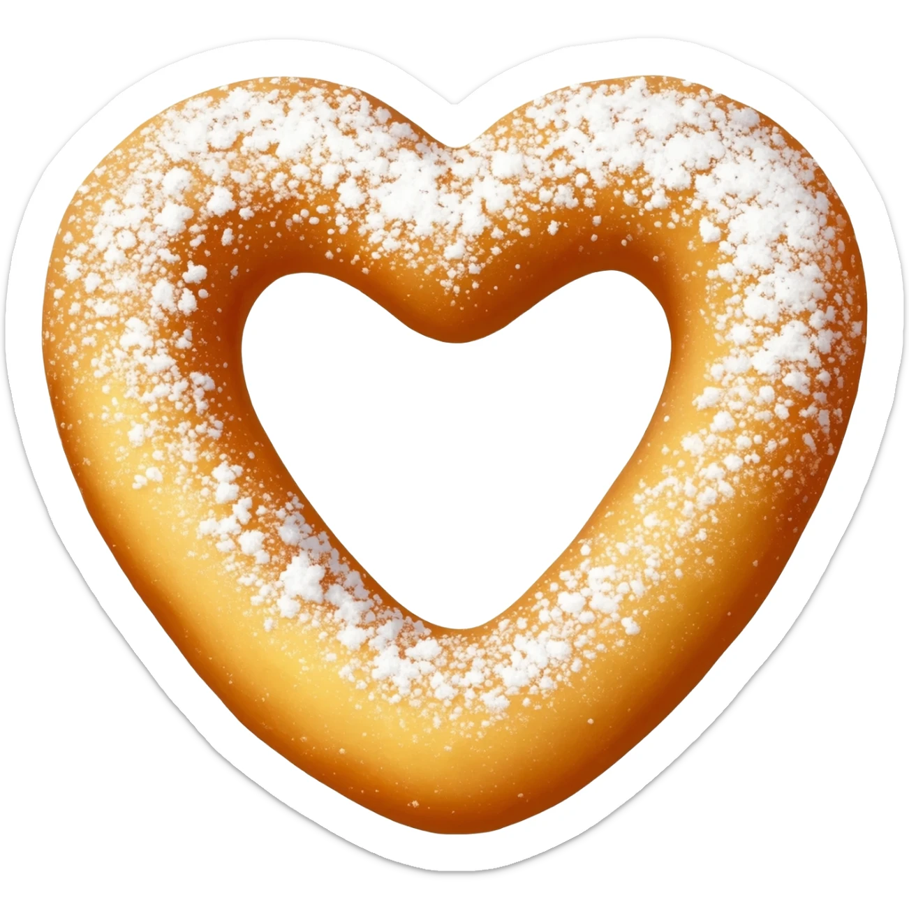 Heart-shaped beignet sticker