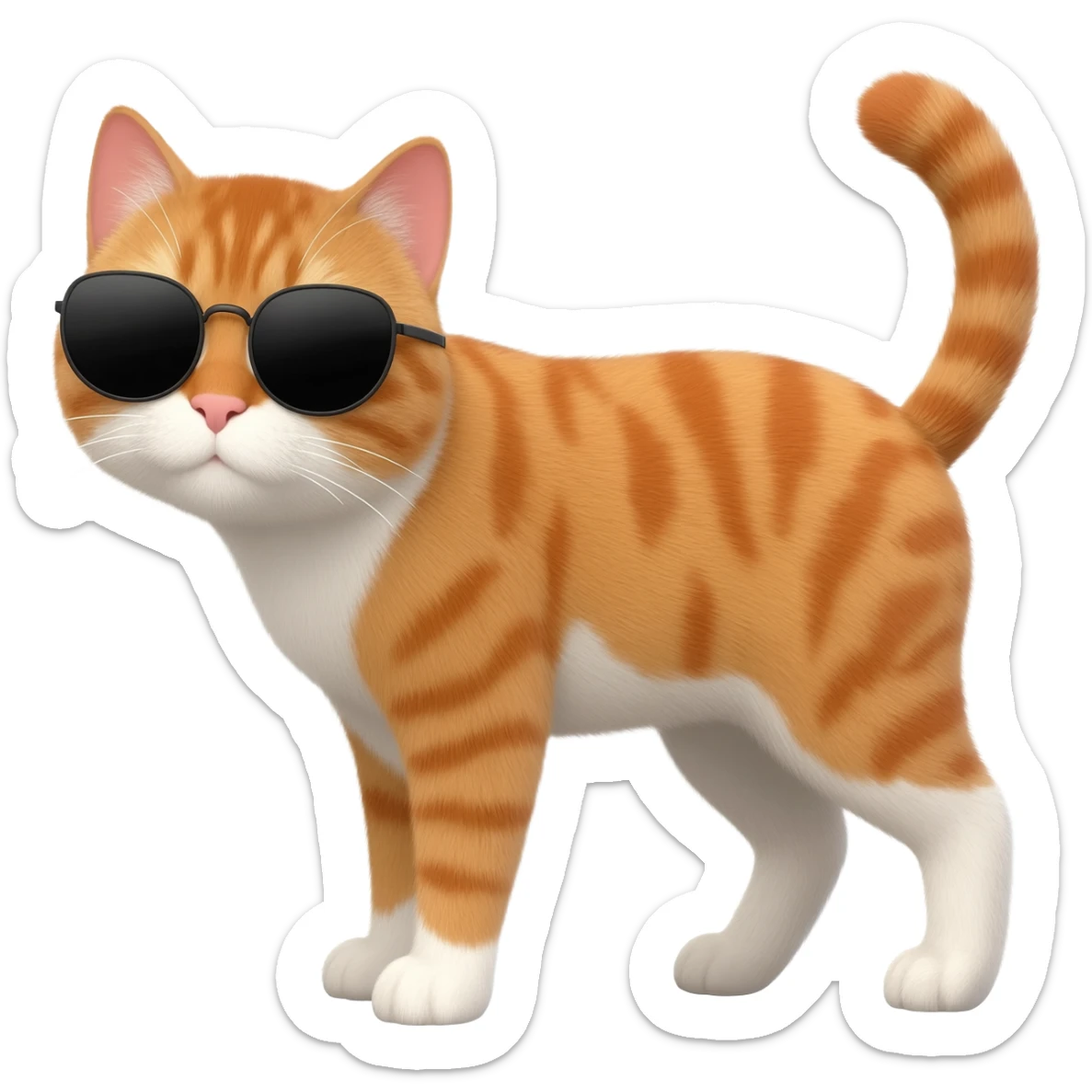Cat wearing sunglasses sticker