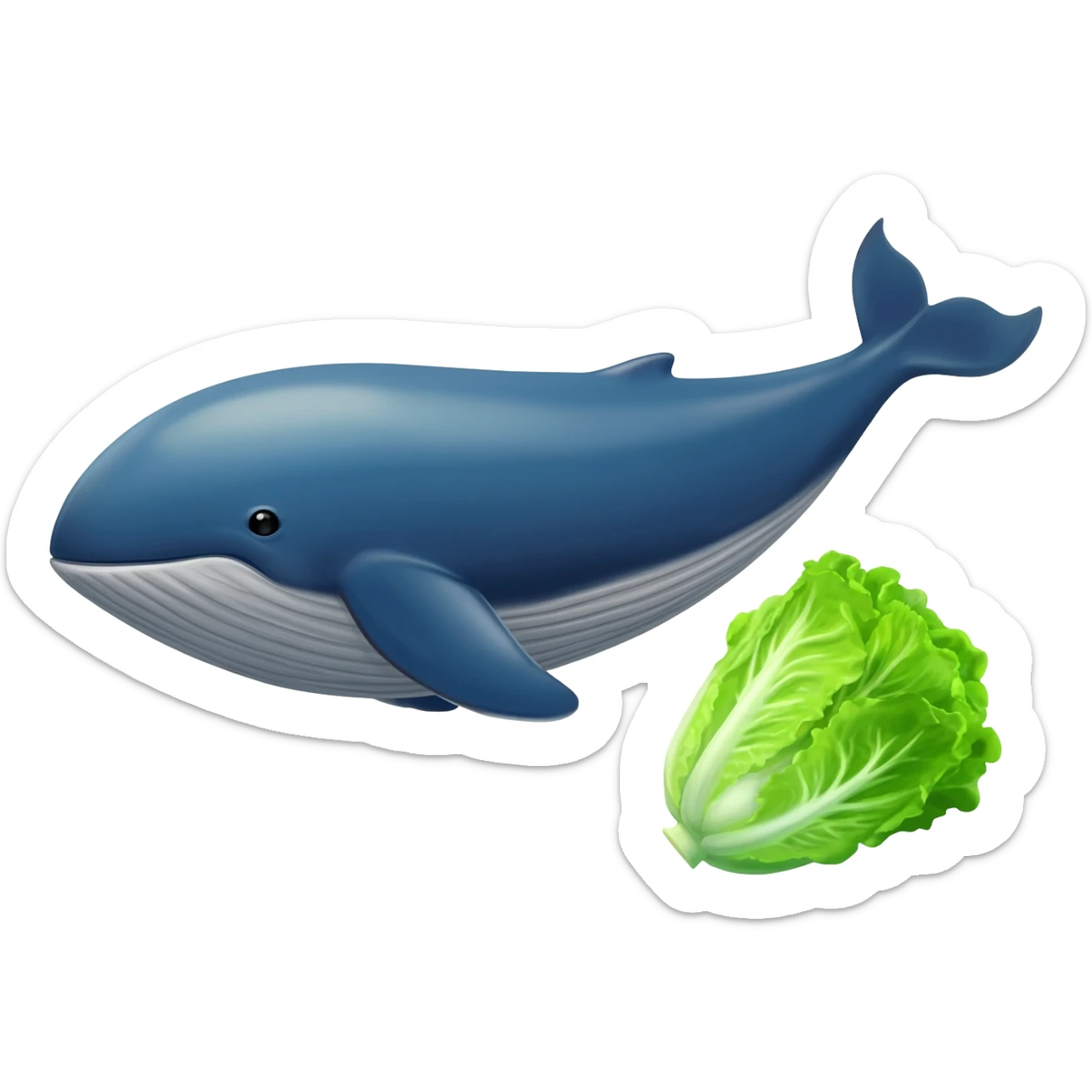 The Whale and the Lettuce sticker