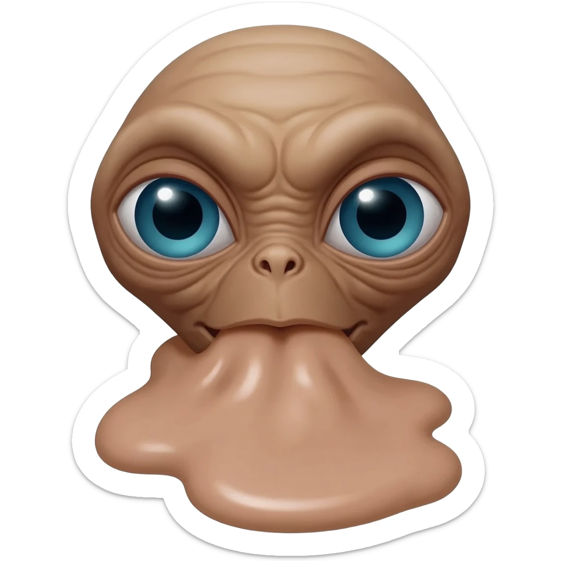 E.T. The Extra-Terrestrial from the movie puking sticker