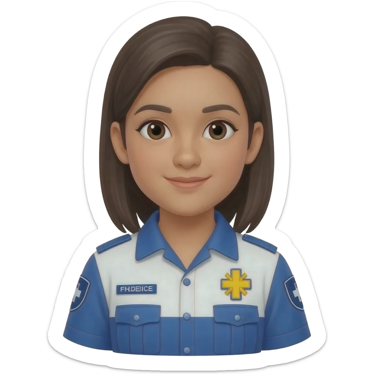 Filipino man paramedic uniform with shoes sticker